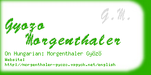 gyozo morgenthaler business card